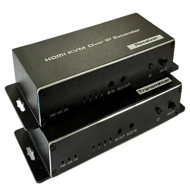 TV-link 200M 4K for KVM Extender with RJ45 Ethernet Aluminum Alloy Black for Loop Out