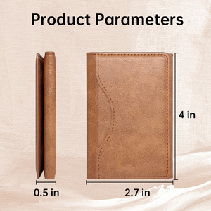 Portefeuille de luxe à trois volets avec porte-cartes magnétique pour iPhone, support de téléphone fin en cuir avec fente pour cartes, attache anti-RFID - Product Image 6