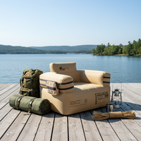 Canapé gonflable moderne robuste, personnalisé, portable, pour l'extérieur, le camping, canapé simple pour les voyages