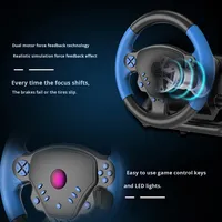 Volante para Juegos con Vibración, Conexión USB 4 en 1 para PC/Android/iOS P4