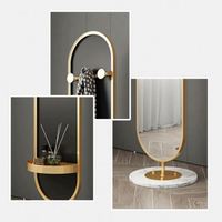Miroir sur pied de chambre à coucher moderne et tendance, multifonctionnel, rotatif, avec cadre métallique, pleine longueur, taille personnalisable
