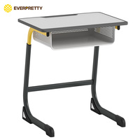 Projet de mobilier scolaire : Ensemble bureau et chaise ergonomiques robustes avec tiroirs, structure en acier personnalisée