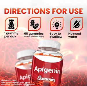 Gomitas de Apigenina OEM de 150 mg con Extracto de Manzanilla, Flavonoides, <span class=keywords><strong>Bioflavonoides</strong></span> y Polifenoles, Suplemento para la Relajación y el Apoyo a la Calma - Product Image 4