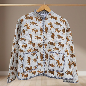 เสื้อโค้ทผ้าฝ้ายเนื้อนุ่มปักลายดอกไม้แบบทำมือ Sujani Suzani แห้งเร็ว เหมาะสำหรับฤดูหนาว สวมใส่สบายสำหรับผู้หญิง - Product Image 3