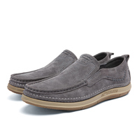 Mocassins en cuir de porc première couche, tailles 38-44, en cuir véritable, décontractés, pour hommes