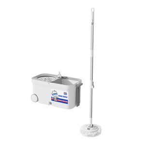 Mopa Giratoria Sorbonne de Microfibra Redonda con Sistema de Autoescurrido, No Requiere Lavado a Mano, Mopa Práctica con Cesta Metálica - Product Image 4