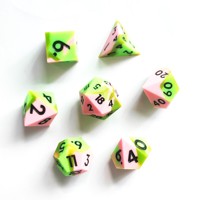 Deskjoy 16mm résine de silicone sensation de main douce mdn COC jeu de rôle jeu de dés D20-D47 forme carrée pour jeu de rôle