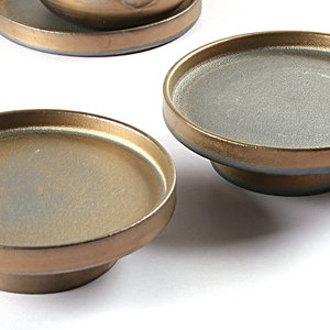 Ceramic Elevated Dish Rust Glaze <b>Small</b> Side Plate Handmade Restaurant Serving <b>Tray</b> - Product Image 3
