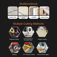 Équipement de coupe de pierre professionnel Jet d'eau automatique coupe-carreaux électrique bord biseauté à 45 degrés pour grand Format