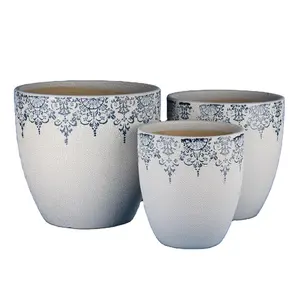 Grandi vasi da giardino in ceramica perlati vasi per piante piantatrice 331P-ED
