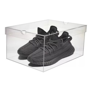 Clear Acrylic Shoe <b>Storage</b> <b>Boxes</b> <b>Stackable</b> Sneaker Display Case Professional Organiser for Boots Hats and Shoes - Product Image 2