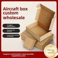 Boîte à avions ondulée personnalisable à trois couches 2mm dur Anti-pression carré plat conception matériaux recyclés petit lot