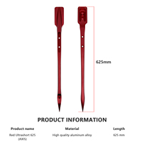 Fuselage de foil hydrofoil en carbone 625 mm compatible AXIS, rouge, aile ultra-courte, pour surf, pump foil, sport nautique, rouge