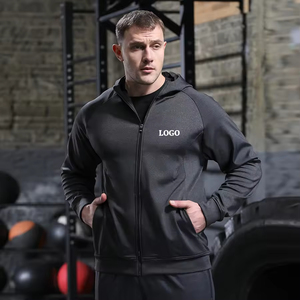 Men Fall Oversized <b>Jackets</b> Custom Logo Outdoor Running <b>Track</b> <b>Jacket</b> Zip Plain Gym Wear <b>Jacket</b> - Product Image 4