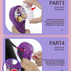 Tresseur de cheveux électrique AiJH DIY, appareil automatique pour tresser et coiffer les cheveux, jouet pour coiffure - Product Image 4