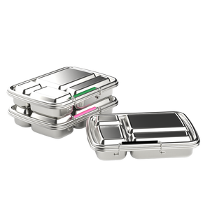 Customized Food Container Unique Sandwich Portable Microwave Leak Proof Tiffin Stainless Steel Loncheras Kids Bento <b>Lunch</b> <b>Boxes</b> - Product Image 3