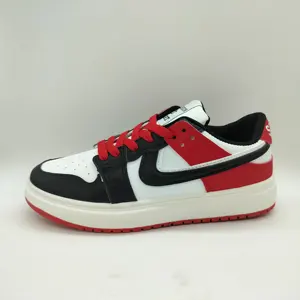 Suitable for boys and girls spring red and black campus casual student flat-bottomed sports shoes