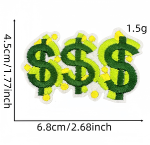 <strong>Dollar</strong> Embroidery Patch Waterproof Canvas Money Bag Banknote Trading Patch - Product Image 5