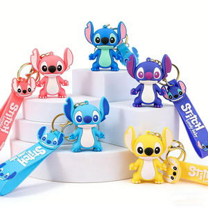 <span class=keywords><strong>Llavero</strong></span> de dibujos animados 3D de <span class=keywords><strong>Lilo</strong></span> <span class=keywords><strong>y</strong></span> <span class=keywords><strong>Stitch</strong></span> al por mayor <span class=keywords><strong>y</strong></span> al detalle - Colgante de goma personalizable de anime, suministro de fábrica para regalos - Product Image 4