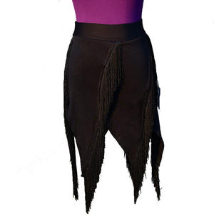 Falda de <span class=keywords><strong>onda</strong></span> con borlas de rendimiento con cinturón de baile latino - Product Image 1