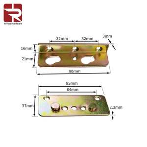 Soporte de sujeción de riel de cama Chapado en zinc de Color, accesorios de cama de esquina de Metal, soportes de conector de junta de muebles - Product Image 4