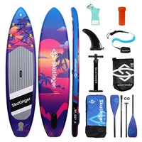 Planche de paddle gonflable (SUP) SK5015 avec technologie Drop Stitch - 2900g EVA antidérapant, charge maximale 150kg pour les sports nautiques