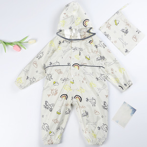 Tout-petits garçons filles combinaison à capuche manteau de pluie enfants combinaison de pluie copains boueux imperméable une pièce vêtements de pluie - Product Image 5