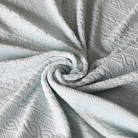 Tissu de flanelle de fleur de coupe imprimé en relief de tapisserie d'ameublement de 100% polyester pour la couverture