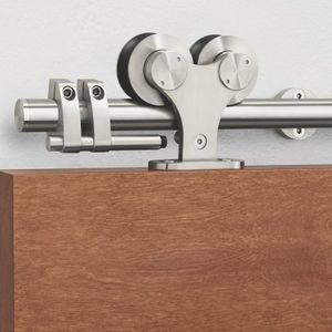 Cintre moderne en acier inoxydable de haute qualité <span class=keywords><strong>Kit</strong></span> de porte coulissante à double compartiment Quincaillerie pour porte coulissante - Product Image 1