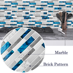 Tuiles Vivid 3D Auto-adhésives en mosaïque, tuiles en vinyle à peler et à coller pour la cuisine, la <span class=keywords><strong>salle</strong></span> <span class=keywords><strong>de</strong></span> <span class=keywords><strong>bain</strong></span>, le salon, le dosseret - Product Image 6