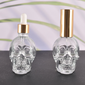 Transparent 50ml Frosted Black <strong>Skull</strong> Essential Oil Dropper <strong>Glass</strong> <strong>Bottle</strong> for Cosmetics Screen Printing Perfumes Other Liquids - Product Image 5