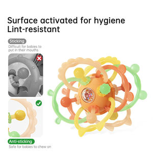 Juguete Educativo Temprano de Alta Calidad Personalizado, Manhattan Ball, Juguete de Silicona Suave para Bebés, Mordedor para la Dentición, para Bebés de 0 a 24 Meses - Product Image 3