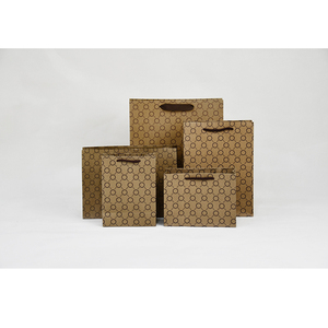 Sac en papier enduit gaufré mat de vente chaude portable avec poignée de sac en papier en nylon - Product Image 5