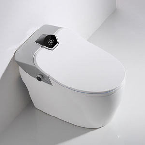WC intelligent japonais monobloc électrique à chasse d'eau automatique avec siège chauffant et siphon en S inclus - Product Image 2
