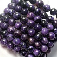 Perles en vrac de charoïte russe naturelle de 9 à 14 mm, pierre semi-précieuse, pierre précieuse pour la fabrication de bijoux