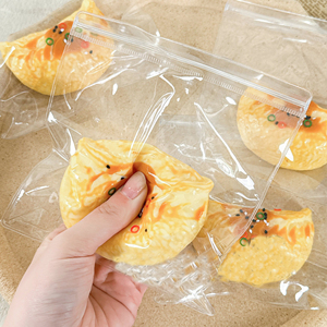 New Realistic 9cm Scallion-Flavored Egg Dumplings Silicone <b>Squishy</b> Toy Lovely Design Stress Relief Gift for Kids 5 7 Years - Product Image 1