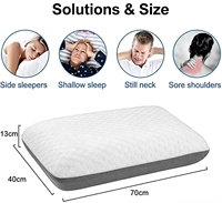 Oreiller ergonomique respirant pour le cou en mousse à mémoire de forme avec housse amovible et lavable