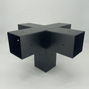 लकड़ी के बीम के लिए कार्बन स्टील <span class=keywords><strong>3</strong></span>-वे दाएं कोण कोने पर्गोला ब्रैकेट के लिए पानी प्रतिरोधी सनशेड पाल फांसी छेद - Product Image 5