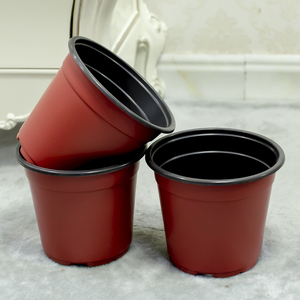 กระถางดอกไม้ดินเผาสองสี5,6 7,8ซม. เส้นผ่าศูนย์กลางด้านบนขนาดเล็กพลาสติก PP รีไซเคิลมีรูระบายน้ำ - Product Image 4