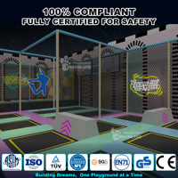 Équipement de parc de trampolines commercial, parc d'aventure pour enfants personnalisé, aire de jeux modulaire souple, certifié ASTM TUV CE