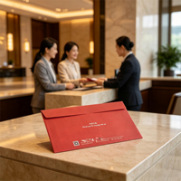 Impression de cartes de visite personnalisées pour hôtel 5 étoiles, papier offset 150 g/m², pelliculage, gaufrage, 4 couleurs recto-verso, 15x25 cm pour hôtel