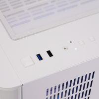 Boîtier PC ATX Snowman de grande taille, format Mid-Tower, avec ventilateurs ARGB en mesh, support de radiateur supérieur 360 mm en option, design gaming en verre trempé