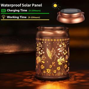 Lámpara Solar para Exteriores, Impermeable, con Forma de Colibrí, Luces Solares Colgantes para Jardín, Lámpara de Mesa Decorativa LED - Product Image 2