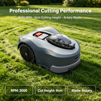 Tondeuse robot industrielle sans fil GPS RTK, planification de trajectoire sans limite, coupe-herbe automatique intelligent 21V 9.8Ah 320m² pour ferme et golf