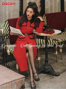 Vestido de noche rojo largo de alta calidad hecho de vestido de noche prensado y bolsillos de lujo de Vietnam - Product Image 2