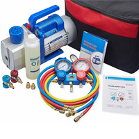 Kit d'outils de réfrigération, 5cfm, pompe à vide à simple étage et 2 voies, kit de jauge de collecteur en aluminium, pour système HVAC, en chine