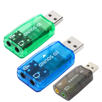 Tarjeta de Sonido Externa USB Justlink, Adaptador de Audio Virtual 3D, Conector para Micrófono y Auriculares de 3.5mm, Plug and Play para PC, Laptop, MacBook, Xbox