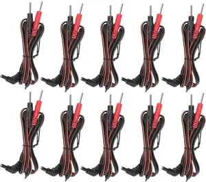 Câbles d'électrode à broches 2.35 câble de fil de plomb d'électrode d'en-tête blindé incurvé des dizaines pour Neuroestimulador