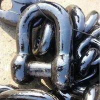 Manille d'extrémité marine Maxplus en acier forgé allié au carbone, type D, avec goupille de sécurité, surface galvanisée pour