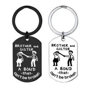 Porte-clés drôle sœur et Brother, cadeau d'anniversaire pour sœurs de Brother, cadeau pour remise de diplôme